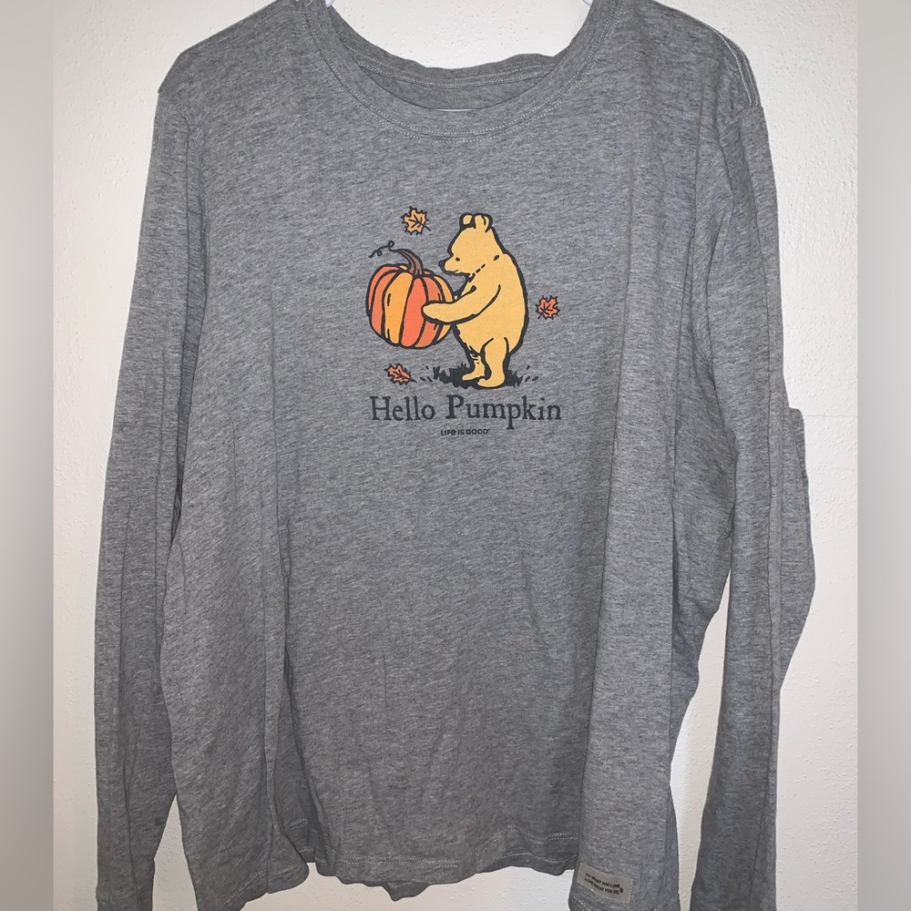 Winnie the Pooh Pumpkin Fall Long Sleeve Tee